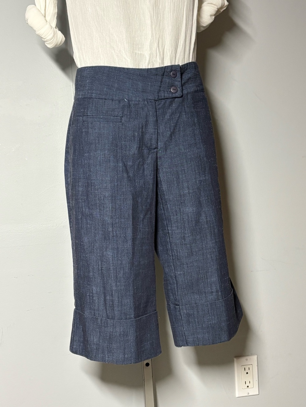 Caramel Black Textured Fabric Pants Size 10